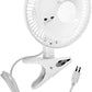 JOEY'Z 6 INCH - 2 Speed - Adjustable Tilt, Whisper Quiet Operation Clip-On-Fan with 5.5 Foot Cord and Steel Safety Grill (1, 6" Fan with 5 FT Cord)