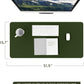 YSAGi Non-Slip Leather Desk Pad, Waterproof Laptop Computer Desk Keyboard Mat, Table Protector Blotter Mat, Large Mouse Pad for Office/Work/Home/Decor(Olive Green, 31.5" x 15.7")