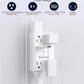 Wall Outlet Extender with Screw, 8 Way Outlets with 1680J Surge Protected, Multi Plug Wall Outlet with USB Ports, LED Indicator, 1875W Wall Mounted Surge Protectors for Dorm Room Office Kitchen