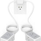 TESSAN Twin Extension Cord 12 FT, Double Ended Flat Plug Surge Protector Power Strip, 3 Non Blocking Outlets 6 Feet Power Splitter Each Side, Dual Split Outlet Extension for Home Office Dorm Room