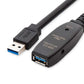50 Feet Active USB Extension Cable 3.0 Male to Female with 2 Extension chipsets Signal Booster - Active Extension/Repeater Cord 15 Meters / 50 Feet (AC Power Supply Included)