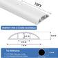 Floor Cord Cover Self Adhesive Cord Hider Floor Extension Cord Covers for Floor Power Cord Protector Cable Management Prevent Cable Trips Cable Cavity 0.51" W x 0.31" H (White, 10Ft)