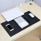 KINGFOM Desk Pad Office Desktop Protecter, PU Leather Desk Mat Blotters Organizer with Comfortable Writing Surface (23.6" x 11.8", Black)