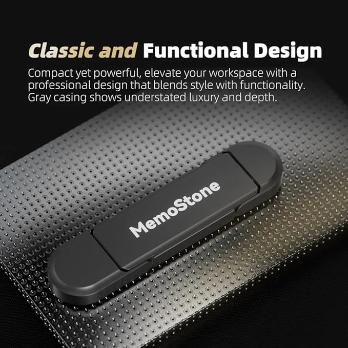 KingSpec MemoStone 512GB External SSD, USB 3.2 Gen2 Dual Type A/C Interface - Up to 540MB/s, Portable Solid State Drive Perfectly Compatible with Smartphones/Laptops/Tablets/Desktops