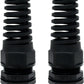 LeMotech 2Pcs NPT 3/4" IP68 Waterproof Cable Gland Flex Spiral Strain Relief Black Nylon Joint with Gaskets for 13-18mm Wire Thread