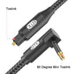 EMK Premium 90° Right-Angle Mini Toslink Cable (3Ft/1M) - 3.5mm Optical Digital Audio Cable for Sound Bars, TVs & Home Theater - SPDIF/Toslink Compatible, Black