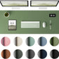 Aothia Leather Desk Pad Protector, Office Desk Mat, Large Mouse Pad, Laptop Desk Pad, Non-Slip PU Leather Desk Blotter, Waterproof Desk Writing Pad for Office and Home (Olive Green, 47" x 17")