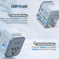 EPICKA European Travel Plug Adapter, Universal Travel Adapter - International Power Adapter Worldwide Charger with USB-C & 4 USB-A Ports, Travel Essentials for Italy, Japan, Europe, UK (TA-105, Blue)