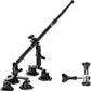 Suction Car Mount for GoPro/Insta360/DJI | Aluminum Alloy Extendable Selfie Stick with Multi-Joint Flexible Arm | Upsized Strong Suction Mount Kit Includes Tripod Adapter