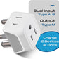 Ceptics South Africa, Namibia Travel Adapter Plug with Dual Usa Input - Type M - Ultra Compact - Safe Grounded Perfect for Cell Phones, Laptops, Camera Chargers and More 3 Pack (CT-10L)