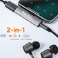 CableCreation USB C to 3.5mm Headphone and Charger Adapter, 2 in 1 Type-C to 3.5mm Audio Hi-Res with PD Fast Charge, USB C to Aux with Charging Dongle for iPhone 16 15 Pro Max, Galaxy 24+, Pixel, iPad