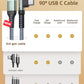 AINOPE USB C Cable 4-Pack [10/6.6/3.3/3.3FT] 3.2A 90 Degree USB C Cable Packs, Nylon Braided Angled USB C Cable Fit for Galaxy S10 S9 S8 Plus S21, Note 10 9 8, LG, Galaxy S21 Charger Fast Charging