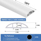 Floor Cord Cover Self Adhesive Cord Hider Floor Extension Cord Covers for Floor Power Cord Protector Cable Management Prevent Cable Trips Cable Cavity 0.47" W x 0.27" H (White, 10Ft)