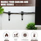 Adhesive Cable Management Clips, 100Pcs Adjustable Nylon Cable Strap Ties Wire Clips Clamps Organizer with Strong Adhesive Tape, Extra Screw & Hole for Strong Fixation Home Office - 3.55 Inch Black