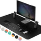 Dual-Sided Multifunctional Desk Pad, 47.2" x 23.6" Desk Mat, Waterproof Desk Blotter Protector, Leather Desk Wrting Mat for Office and Home (47.2" x 23.6", Black)