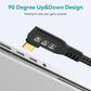 USB4 Thunderbolt 4 Cable, 240W Charging, 40 Gbps Data, 8K @ 60Hz HDR, USB C to USB C, 90Degree for Hub, Dock MacBook, M2, M3, Mac SSD (90Degree USB4 40G 240W 1.5M)