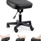 Footrest Stool Under Desk Adjustable Height and Tilt Angle Footrest Ottoman Ergonomic Foot Stool with Wheels 360° Rolling for Home Office (New Black)