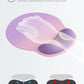 Ergonomic Mouse Pad Wrist Support, Comfortable Mouse Pad Wrist Rest, Relieve Wrist Pain Gel Mouse pad, Non-Slip Rubber Base Mousepad for Laptop, Computer (Gradient Pink Purple)