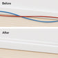 Rubber Bond TV Cord Hider Cable Protector - Strong Self Adhesive Wall Cord Cover Cable Hider - Low Profile Cable Management Wall Cord Concealer Cable Raceway (White, 6 Feet)
