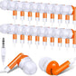 Konohan 100 Pcs Bulk Earbuds with Wire Basic Headphones in Ear for Libraries Laptop, No Microphone 3.5 mm Jack Earbuds Dot Headphones, Individually Bagged (Orange)