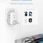 USB Charger Block, TESSAN Wall Plug Adapter with Electrical 4 Box Splitter 3 USB Wall Charger Ports, Multi Plug Outlet Extender Charging for Cruise, Travel, Office, Dorm Essentials, White