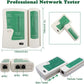 Delgada RJ45 Ethernet Network Crimping Tool Kit for Cat6 Cat5e Cat5 Crimp Tool, with 10pcs Cat5 Cat5e Connectors, 10pcs Covers, Network Cable Tester, Cutter and Stripper