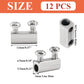 Biaungdo 12 Pcs Stainless Steel Wire Rope Cable Clamp, Adjustable New Upgrade Double Hole Wire Rope Clamp Fastener