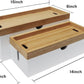 Bamboo Cable Management Box, Large Cord Organizer Box Cable Box to Hide Wires & Power Strips for Desktop Storage Cord Holder for Office Home,No Assembley Required