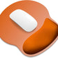 ITNRSIIET Ergonomic Mouse Pad with Wider Memory Foam Wrist Rest +17% - Curved Cushion Reduces Pressure 20%, Pain Relief, Non-Slip, Smooth, Cute Colors, 9.85 x 9 in, Peach Gradient