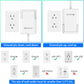 6FT Ultra-Thin Flat Plug Power Strip with 5 Outlets & 3 USB Ports | Child & Pet-Safe, 1625W, Wall-Mounted Cord Organizer, Universal Size Outlet & Plug Concealer with Cord Clips(UL Listed)