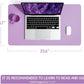 YSAGi Non-Slip Leather Desk Pad, Waterproof Laptop Computer Desk Keyboard Mat, Table Protector Blotter Mat, Large Mouse Pad for Office/Work/Home/Decor(Purple, 23.6" x 13.7")