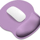ITNRSIIET Ergonomic Mouse Pad with Wider Memory Foam Wrist Rest +17%, Curved Cushion Reduces Pressure 20%, Pain Relief, Non-Slip, Smooth, Cute Color Desk Accessory, 9.85 x 9 inch, Lavender Purple