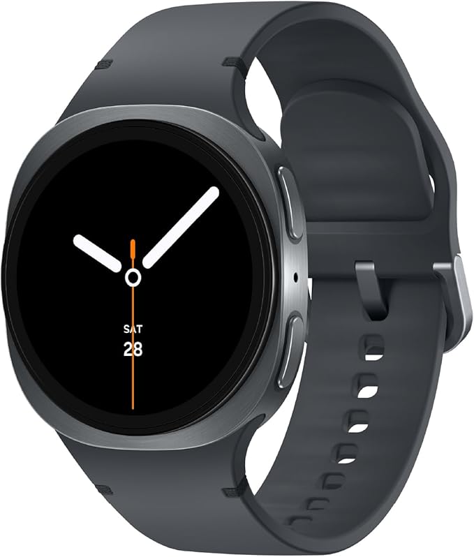 Samsung Galaxy Watch 8 (2025) 40mm LTE Smartwatch, Cushion Design, Fitness Tracker, Sleep Coaching, Running Coach, Energy Score, Heart Rate Tracking, Graphite (Renewed)