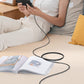 AINOPE Type C Charging Cable Fast Charge 3.1A Right Angle USB C Charger Cable, Resistant Nylon Braided USB C Cord -10ft/3m Black