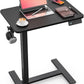 Mobile Standing Desk with Wheels - Electric Height Adjustable Small Movable Laptop Desk, Portable Rolling Computer Sit Stand Side Table for Home Office, Sofa&Bedside Use (23.6",Black)