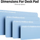 YSAGi Leather Desk Protector, Office Mat, Large Mouse Mat, Non-Slip PU Leather Blotter, Laptop Pad, Waterproof Writing Pad for Office and Home (Baby Blue, 47.2" x 23.6")