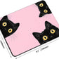 Mouse Pad, Cute Pink Black Cats Mouse Pads for Desk, 9.5" x 7.9" Non-Slip Rubber Base Computer Mousepad with Women, Portable Square Design for Wireless Mouse and Pad Laptop Office & Travel