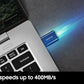 Samsung Type-C USB Flash Drive, 256GB, Transfers 4GB Files in 11 Secs w/Up to 400MB/s USB 3.2 Gen 1 Read Speeds, Compatible w/USB 3.0/2.0, Waterproof, 2022, Blue, MUF-256DA/AM