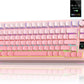 AULA S75 PRO Wireless Mechanical Keyboard with Screen&Knob, Tri-Mode Hot Swappable Gaming Keyboard 75%, Pre-lubed Switches, RGB Backlit, Side Printed PBT Keycaps, Creamy Sounding Pink Keyboards