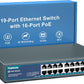 YuanLey 16 Port PoE Switch with 2 Gigabit Ethernet Uplink, 1 SFP Port, 250W PoE+ Port Support 802.3af/at, Unmanaged Network Switch with AI Watchdog, VLAN, 6KV Protection, Rackmount Plug and Play