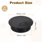 uxcell 8 Pcs 53mm (2.09 Inch) Desk Grommet, Plastic Cable Hole Cover, Wire Cord Cable Organizer for Home Office Computer Desk Cabinet, Black