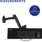 VIVO Sit-Stand 24 Inch Pneumatic Spring Keyboard and Mouse Tray Wall Mount, Counterbalance Height Adjustable Typing Platform, Ergonomic Tilt, Neutral Writing Position, Black, MOUNT-KB35A
