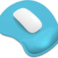 ITNRSIIET Ergonomic Mouse Pad, Cushioned Gel Wrist Rest, Non-Slip Base, Smooth Surface, Compatible with All Mice for Office & Gaming, Desk Accessory, 9.5 x 8.2 inch, Powder Blue