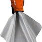 SPUDZ Ultra Microfiber Lens Cleaner – Closable Pouch, Clip-On, Washable – for Optics, Scopes, Glasses | Blaze Orange, 10 x 10 Inch