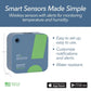 SensorPush HT.w Smart Temperature Sensor & Humidity Sensor - Bluetooth Thermometer & Hygrometer with App Monitoring - Water Resistant Temperature & Humidity Monitor for RV, Basement, Fridge (4 Pack)