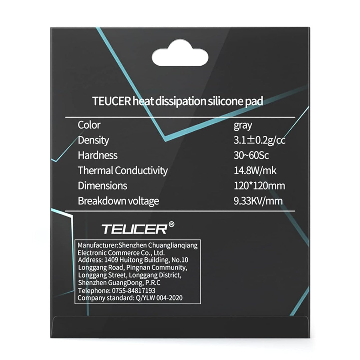 Thermal Pad 14.8 W/mK, 120x120x0.5mm, Non Conductive Heat Resistance High Temperature Resistance, Silicone Thermal Pads for Laptop Heatsink GPU CPU LED Cooler (0.5mm)