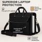 Luxorro Full Grain Leather Briefcase for Men, Top Choice Gifts for Men, Handcrafted Leather Laptop Bag with Multiple Compartments and Brass Hardware, Fits 15.6 Inch Laptop
