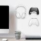 30 Pcs Headset Wall Holder Adhesive Gaming Headset Holder Hooks for Wall Mounting Strong Universal Hooks for Headsets, Game Pads, Hats, Closets, Doors(Clear)