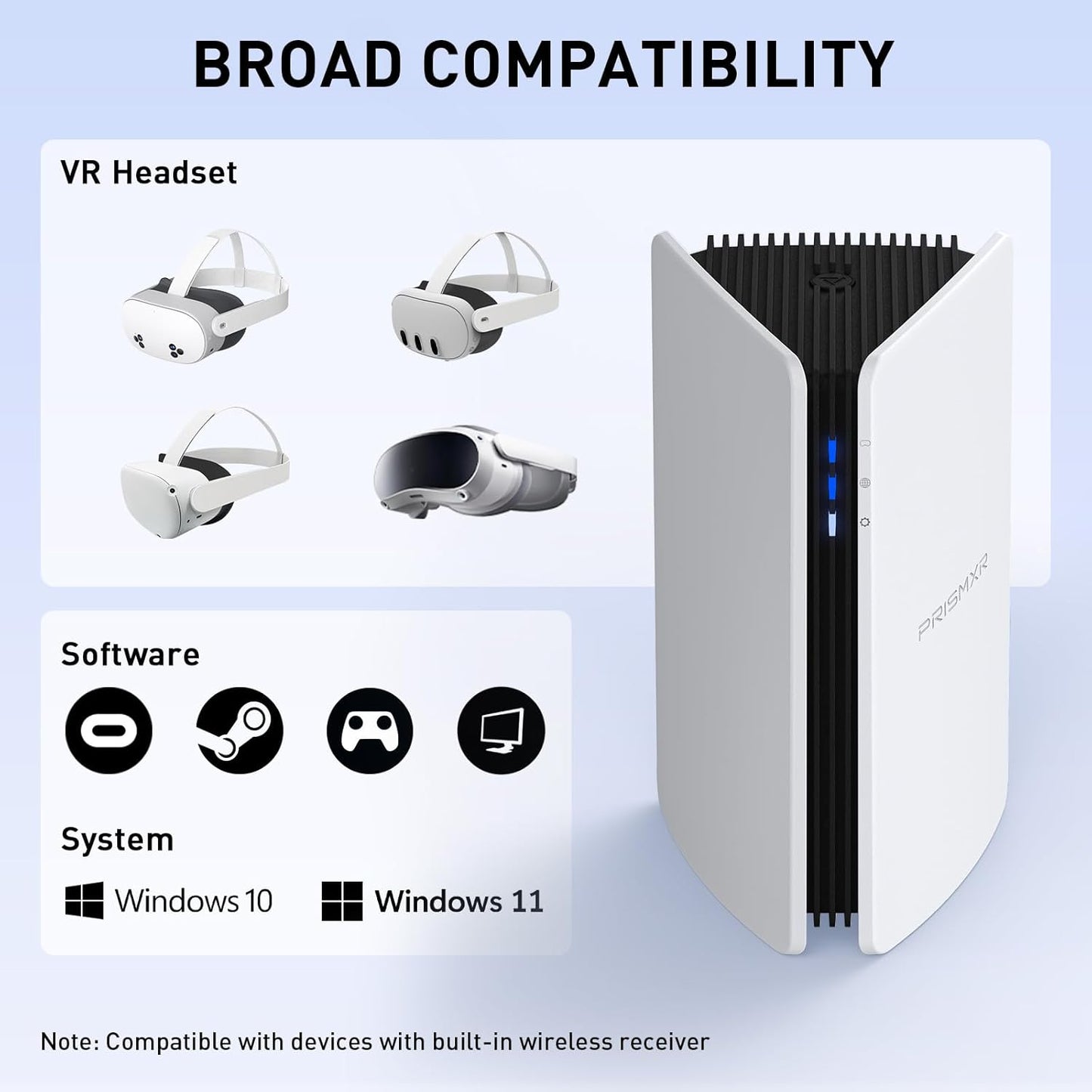 PC-VR Streaming Air Link Compatible with Meta Quest 3S/3/2 AX3000 WiFi6 VR Router, Replace Link Cable, Wireless Stable and Fast (Puppis S1)