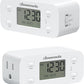 DEWENWILS 24 Hour Programmable Digital Timer Outlet, 2 Pack Timers for Electrical Outlets, Light Timer for Indoor Lamp Fan Aquarium, 1 Grounded Outlet, 125V/15A/1000W, 3 Prong, 1/2 HP